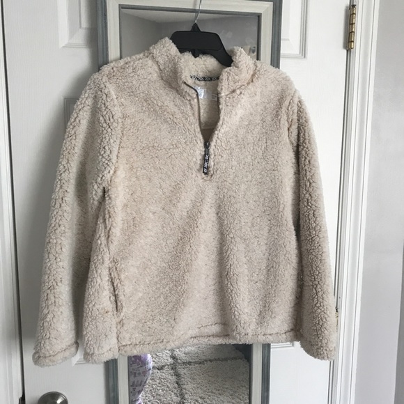 time and tru sherpa pullover